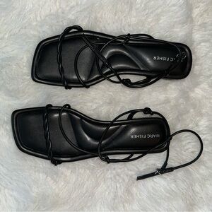 MARC FISHER Strappy Sandal - Black - Size 10